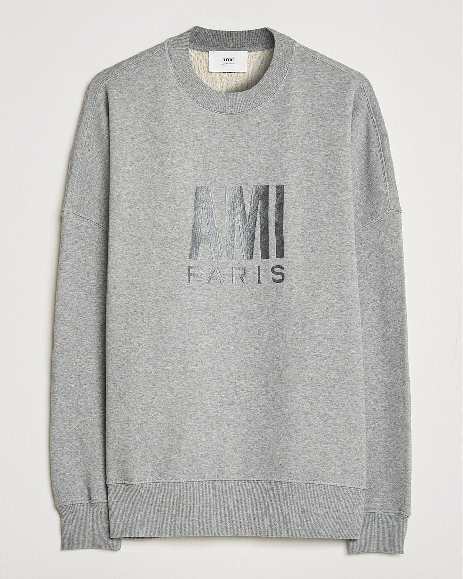 Herre | Gensere | AMI | Oversize Logo Sweatshirt Heather Grey