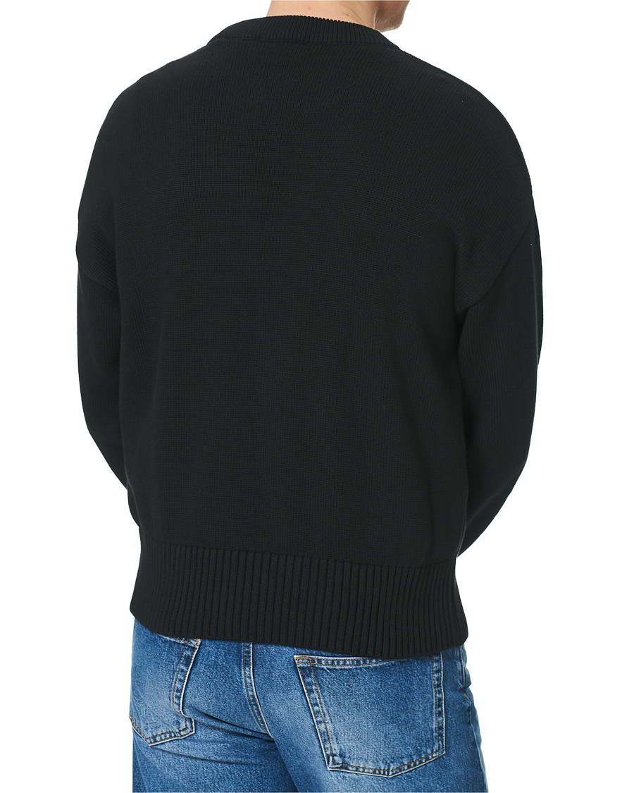 Herre | Gensere | AMI | Big Heart Knitted Crew Neck Black