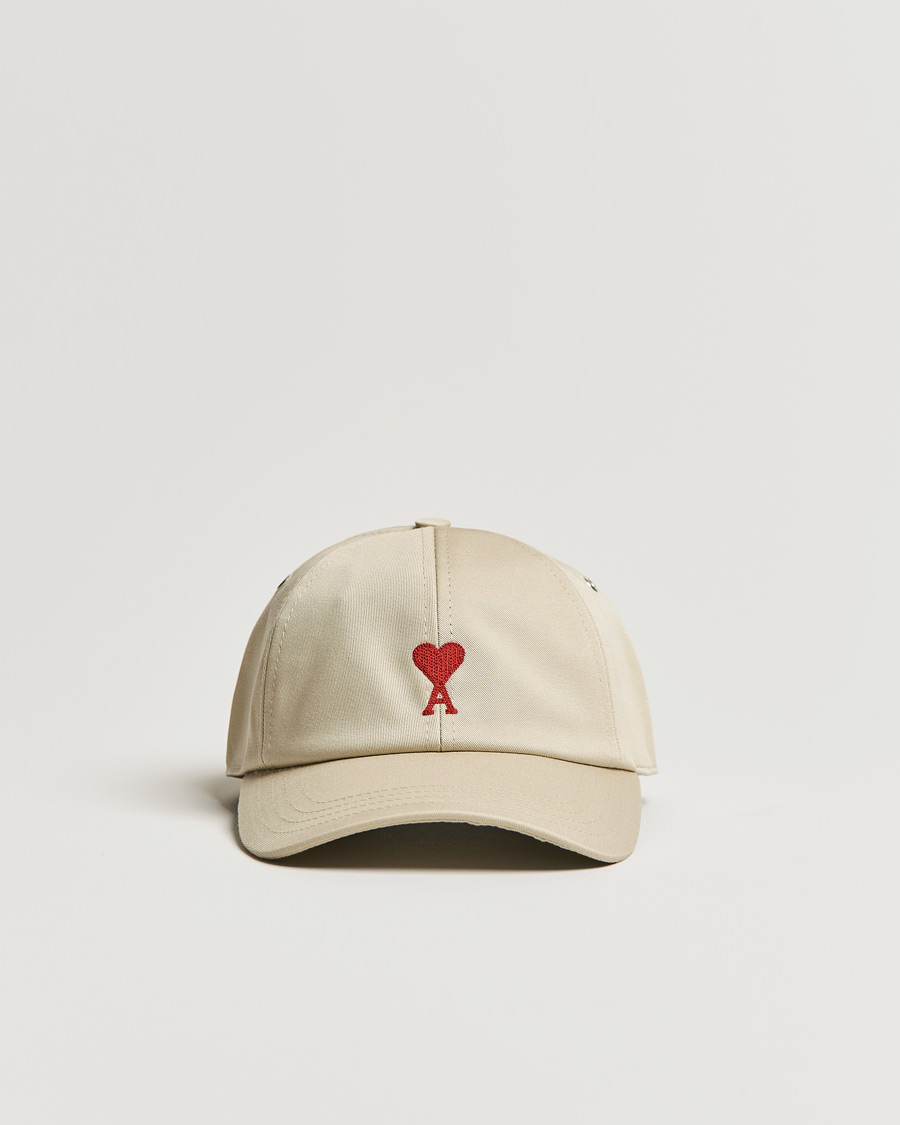 Herre | AMI Heart Logo Baseball Cap Beige | AMI | Heart Logo Baseball Cap Beige