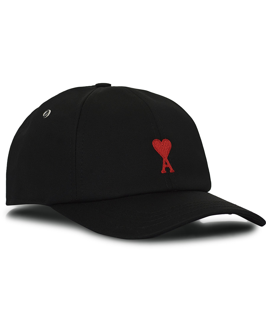 Herre | AMI Heart Logo Baseball Cap Black | AMI | Heart Logo Baseball Cap Black