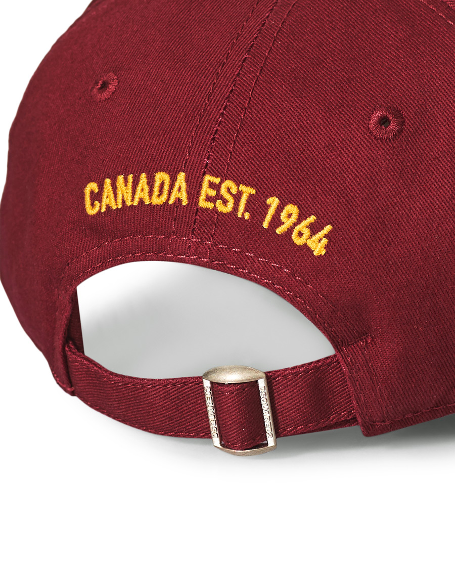 Herre | Dsquared2 Leaf Brothers Baseball Cap Burgundy | Dsquared2 | Leaf Brothers Baseball Cap Burgundy