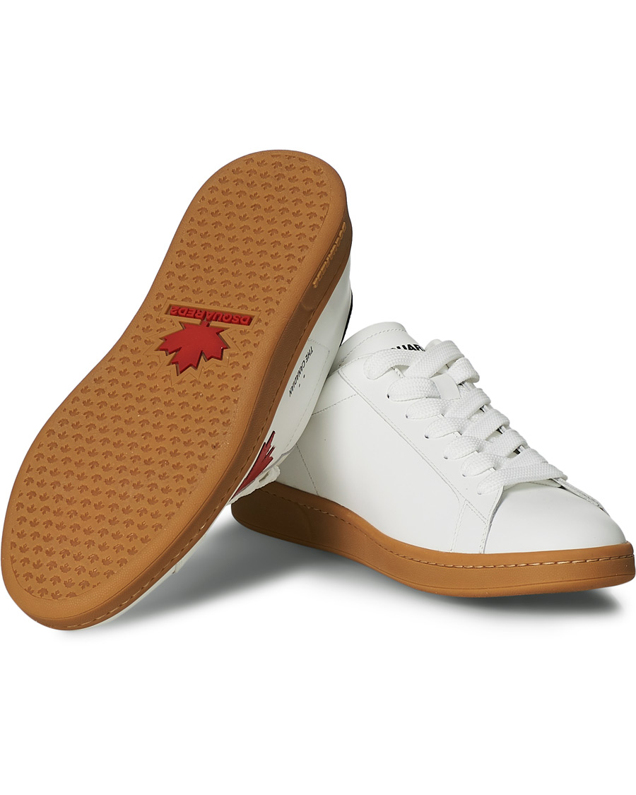 Herre | Dsquared2 Leaf Boxer Sneaker White | Dsquared2 | Leaf Boxer Sneaker White