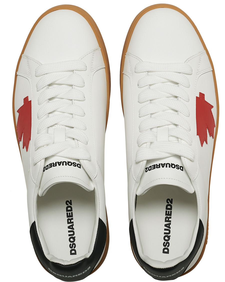 Herre | Dsquared2 Leaf Boxer Sneaker White | Dsquared2 | Leaf Boxer Sneaker White