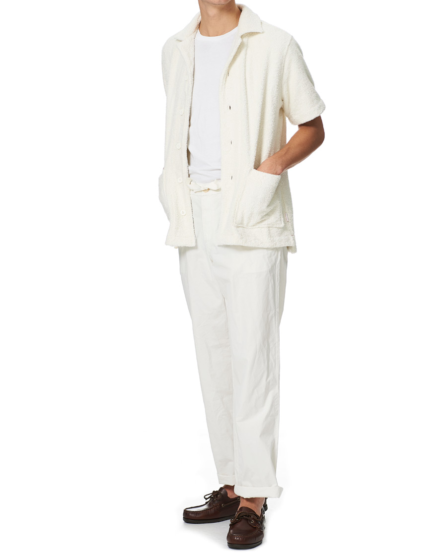 Herre | Skjorter | Orlebar Brown | Griffith Relaxed Terry Lounge Shirt Cloud