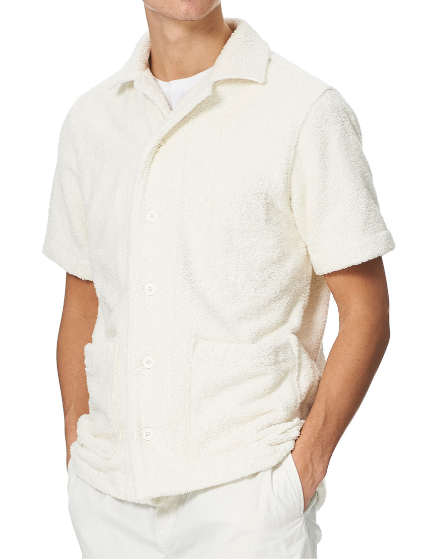 Herre | Skjorter | Orlebar Brown | Griffith Relaxed Terry Lounge Shirt Cloud