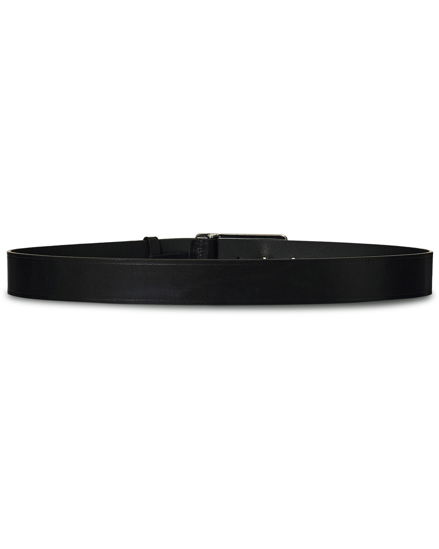 Herre | Dsquared2 Logo Plate Leather Belt Black | Dsquared2 | Logo Plate Leather Belt Black