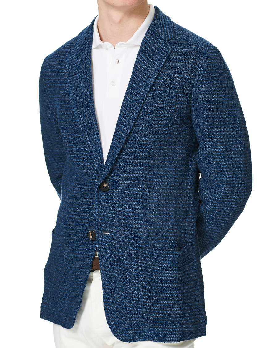 Herre | Dressjakker | Etro | Jacquard Jersey Blazer Navy