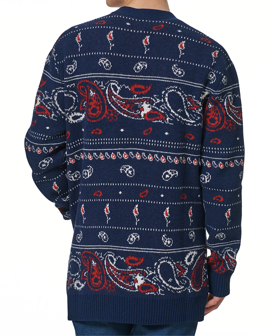 Herre | Gensere | Etro | Jacquard Wool/Cashmere Cardigan Navy