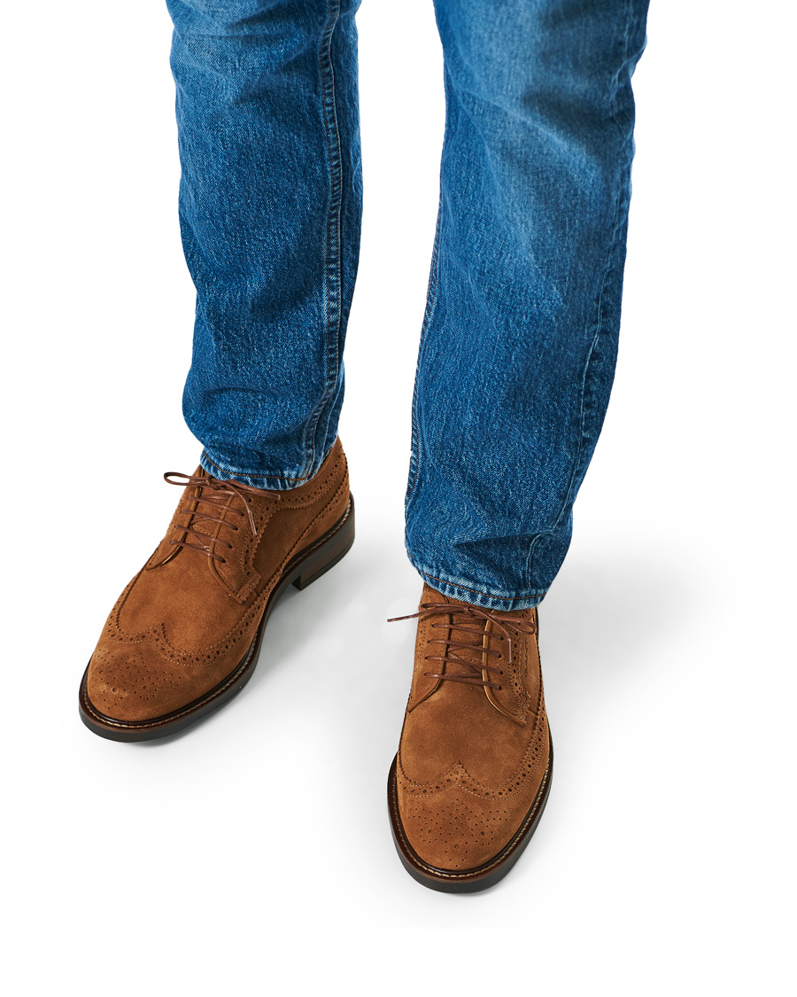 Herre | GANT St Akron Brouge Derby Cognac Suede | GANT | St Akron Brouge Derby Cognac Suede