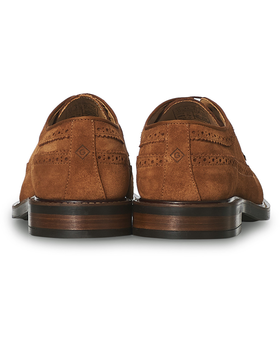 Herre | GANT St Akron Brouge Derby Cognac Suede | GANT | St Akron Brouge Derby Cognac Suede