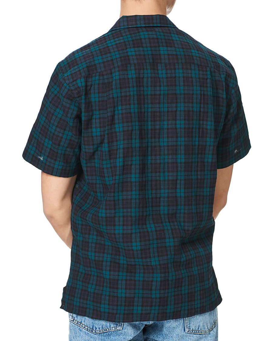 Herre | Skjorter | Gitman Vintage | Panama Cloth Camp Collar Shirt Blackwatch