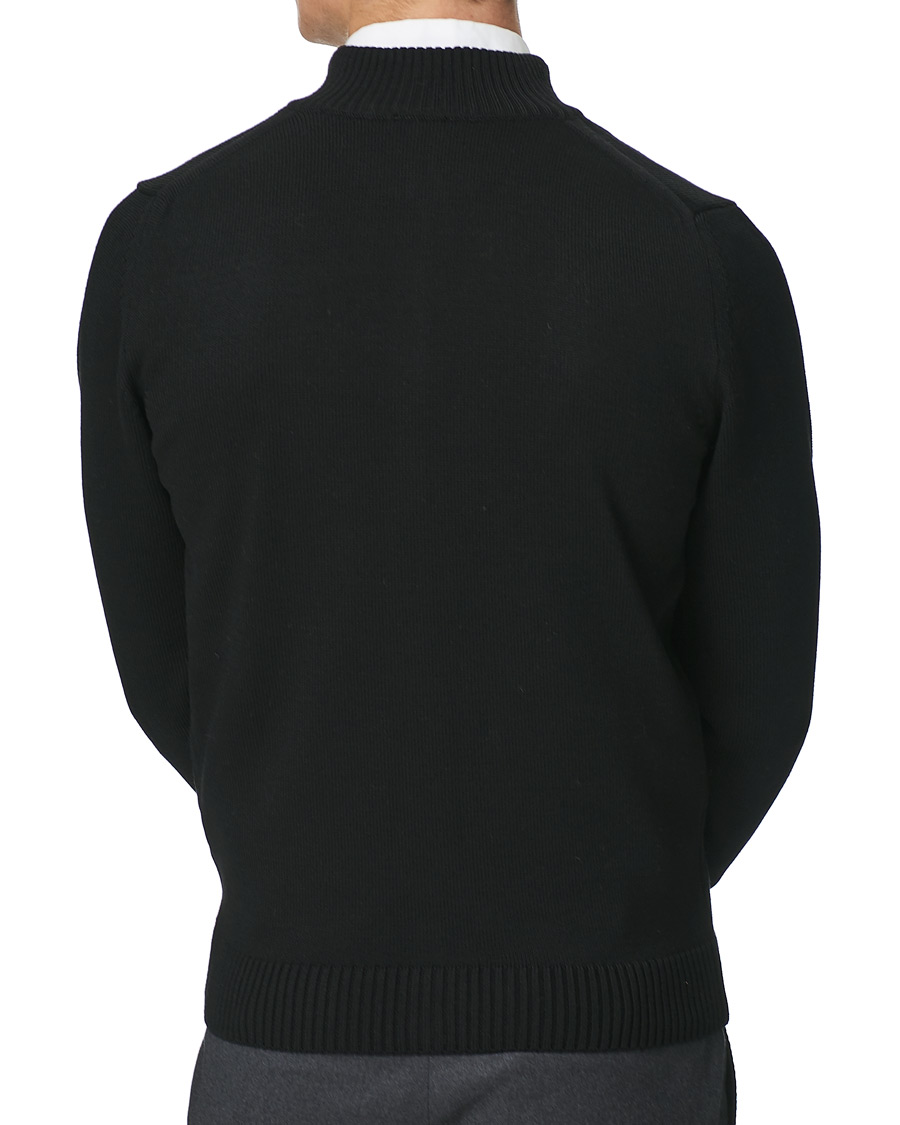 Herre | Gensere | Stenströms | Chunky Wool Zip Cardigan Black