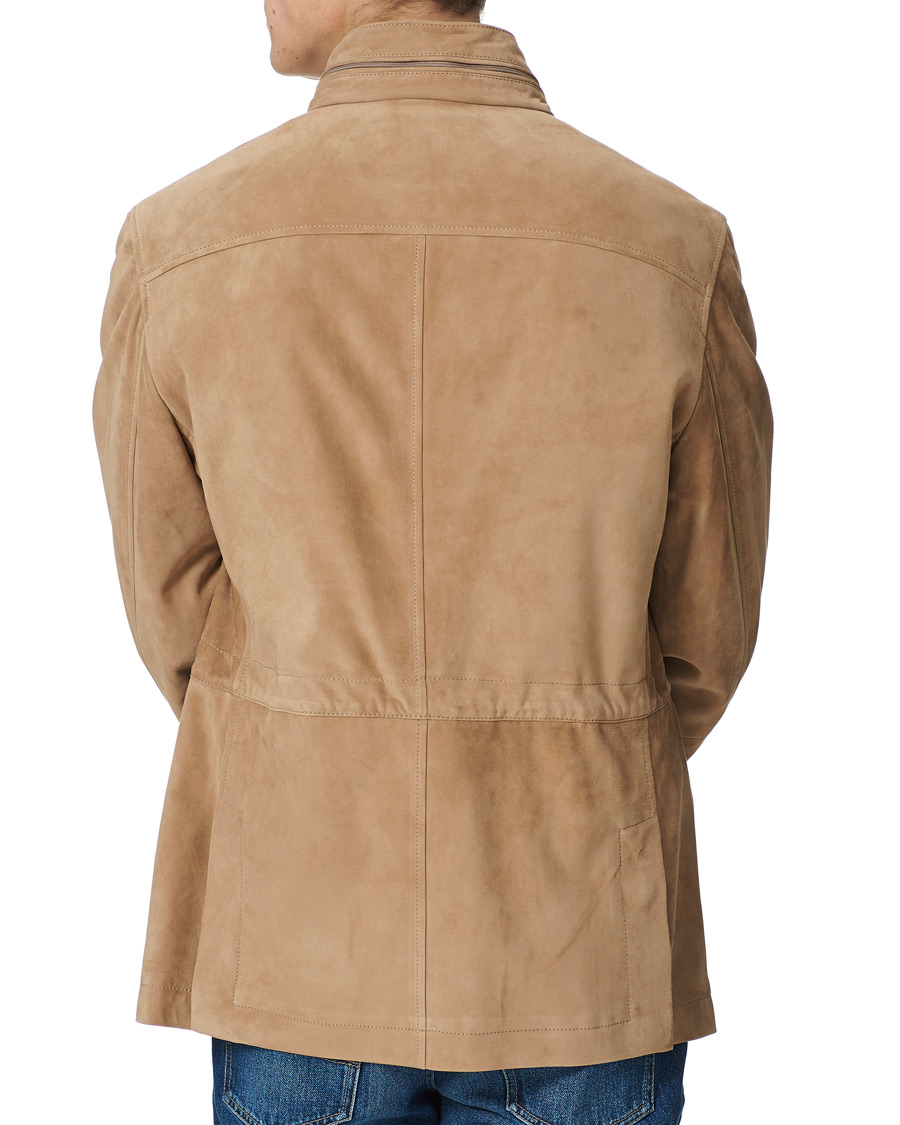 Herre | Jakker | Brunello Cucinelli | Suede Field Jacket Beige