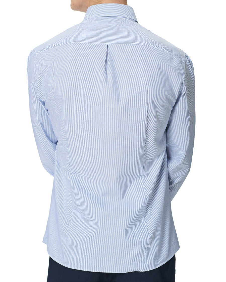 Herre | Skjorter | Brunello Cucinelli | Slim Fit Striped Button Down Shirt Blue