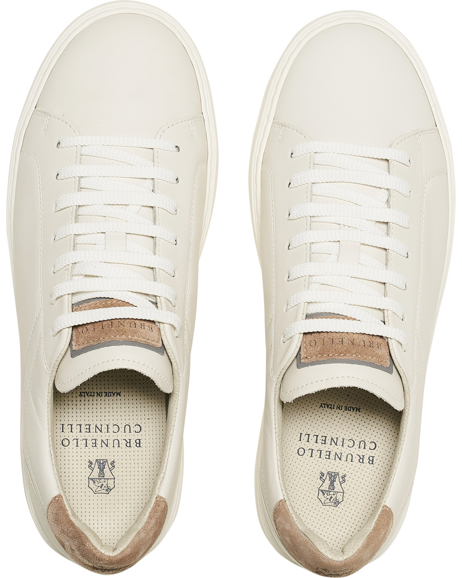 Herre | Brunello Cucinelli Plain Sneaker White Calf | Brunello Cucinelli | Plain Sneaker White Calf