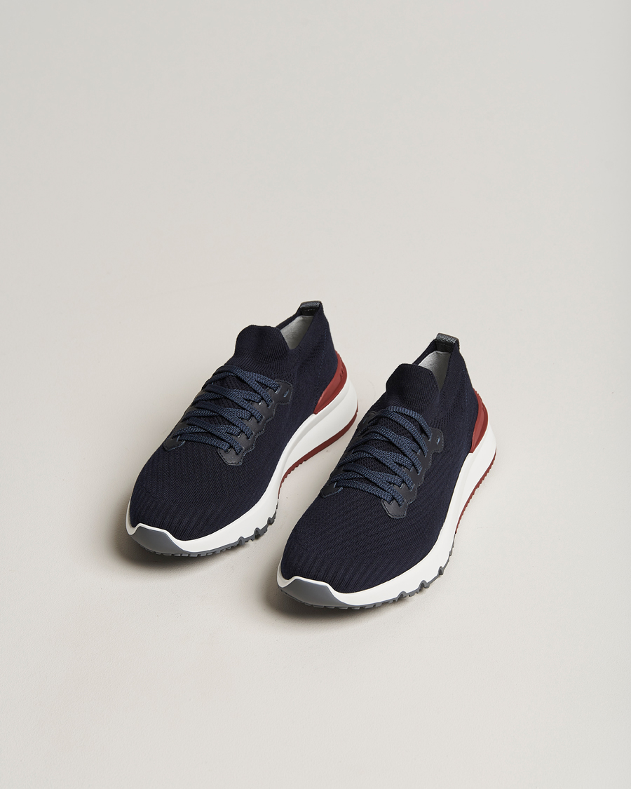 Herre | Italian Department | Brunello Cucinelli | Mesh Running Sneakers Navy