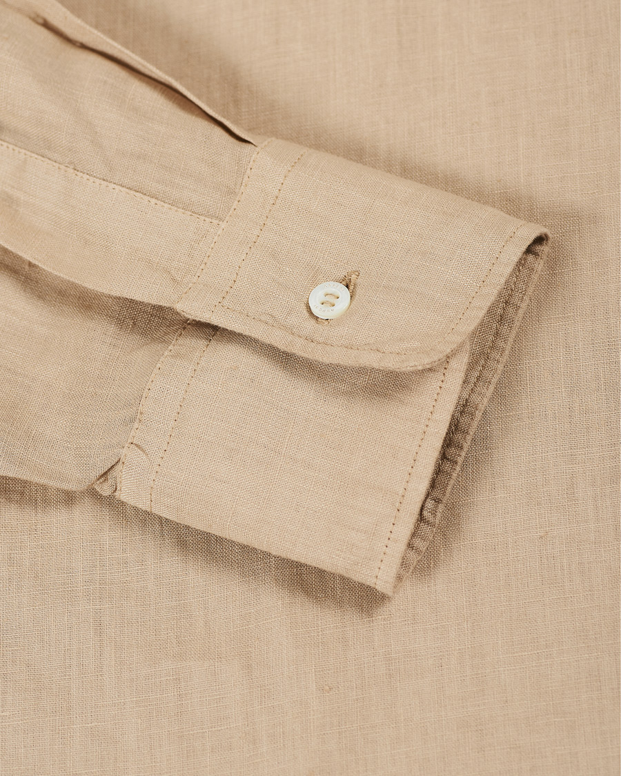 Herre | Skjorter | Aspesi | Popover Linen Shirt Beige