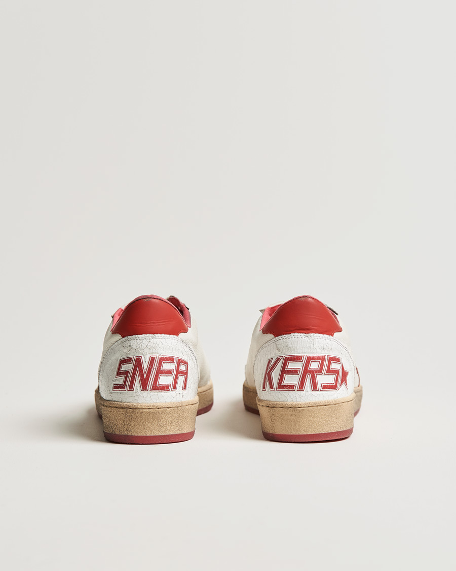 Herre | Golden Goose Deluxe Brand Ball Star Sneakers White/Red | Golden Goose | Deluxe Brand Ball Star Sneakers White/Red