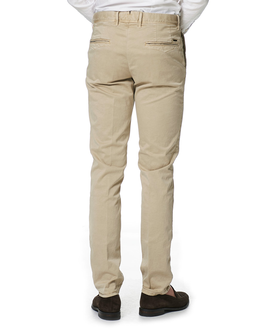 Herre | Bukser | Incotex | Slim Fit Garment Dyed Slacks Beige