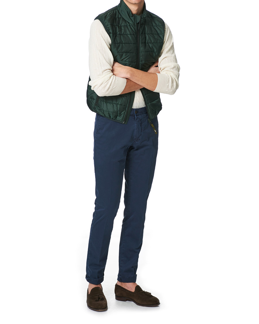 Herre | Bukser | Incotex | Slim Fit Garment Dyed Slacks Navy