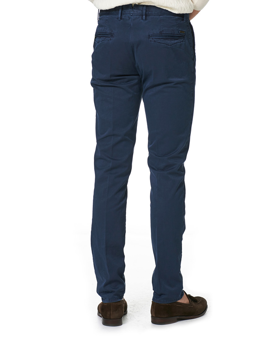 Herre | Bukser | Incotex | Slim Fit Garment Dyed Slacks Navy