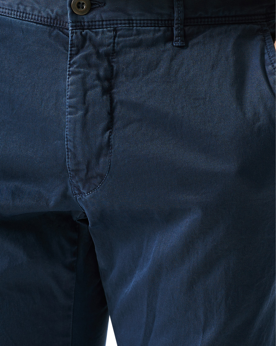 Herre | Bukser | Incotex | Slim Fit Garment Dyed Slacks Navy