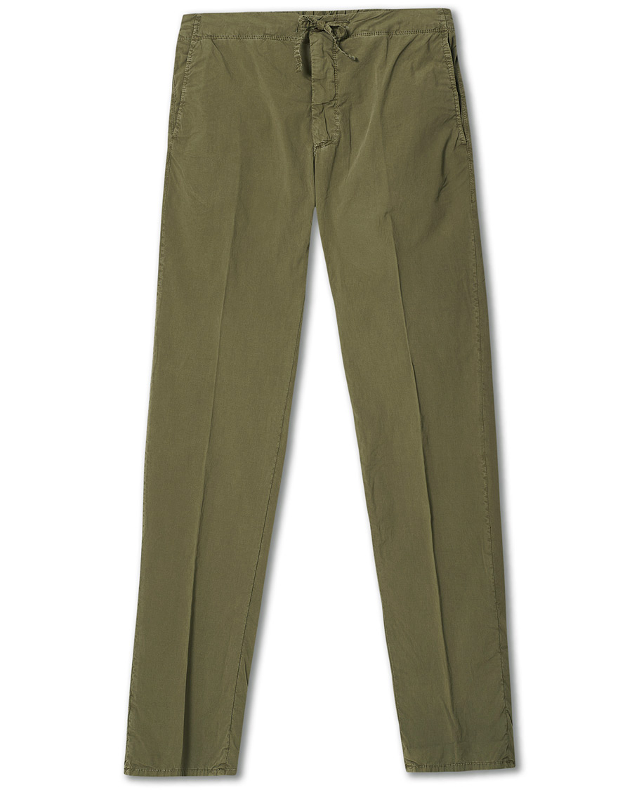 Herre | Bukser | Incotex | Leisure Fit Drawstring Pants Olive