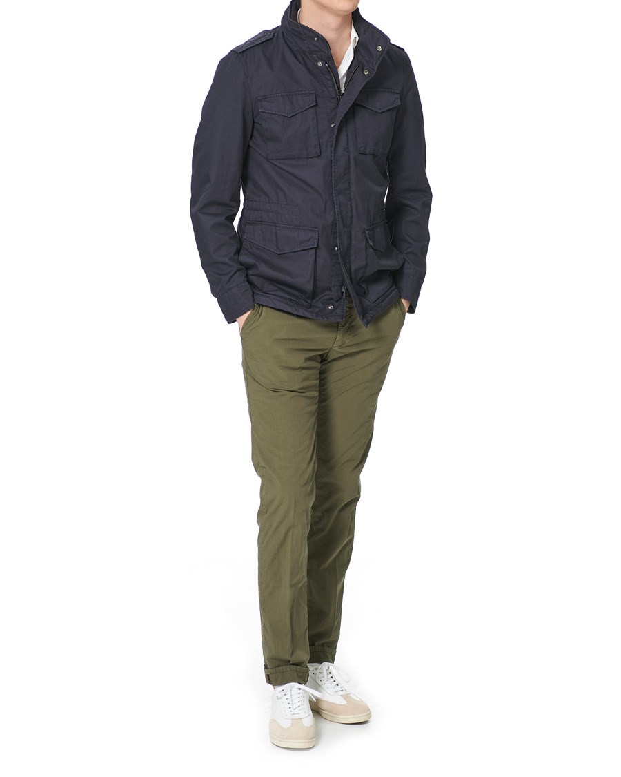 Herre | Bukser | Incotex | Leisure Fit Drawstring Pants Olive
