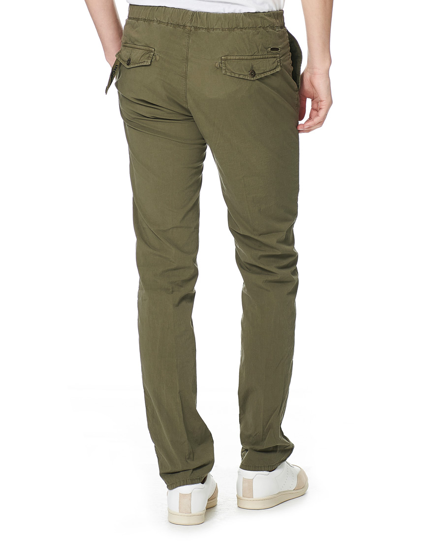 Herre | Bukser | Incotex | Leisure Fit Drawstring Pants Olive