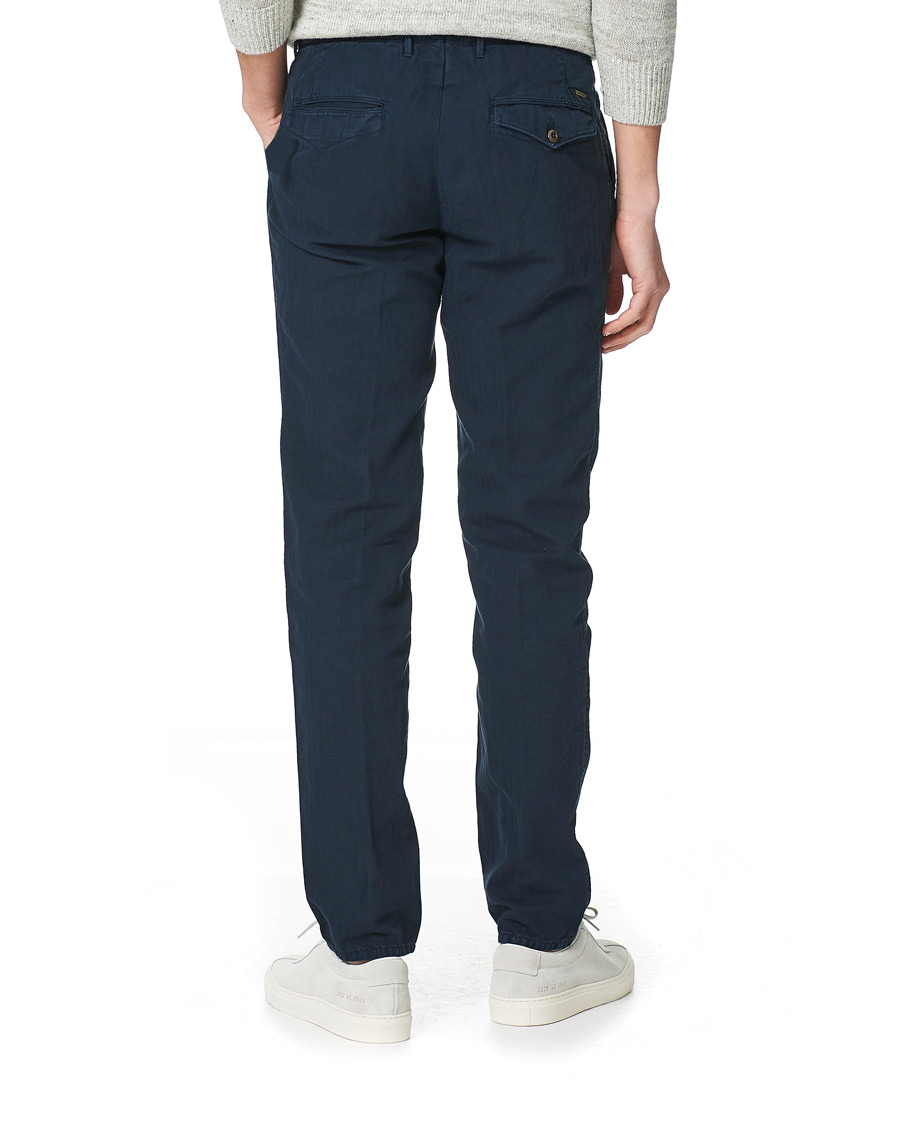Herre | Bukser | Incotex | Tapered Fit Cotton Trousers Navy