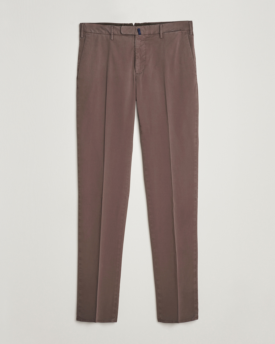 Herre | Bukser | Incotex | Slim Fit Comfort Chinos Dark Brown