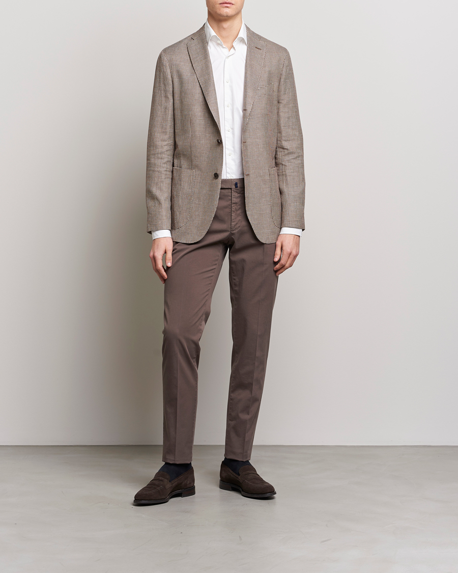 Herre | Bukser | Incotex | Slim Fit Comfort Chinos Dark Brown