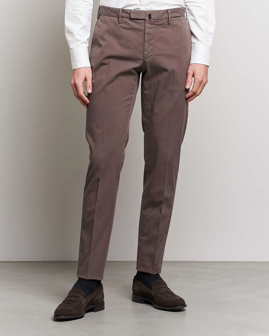 Herre | Bukser | Incotex | Slim Fit Comfort Chinos Dark Brown