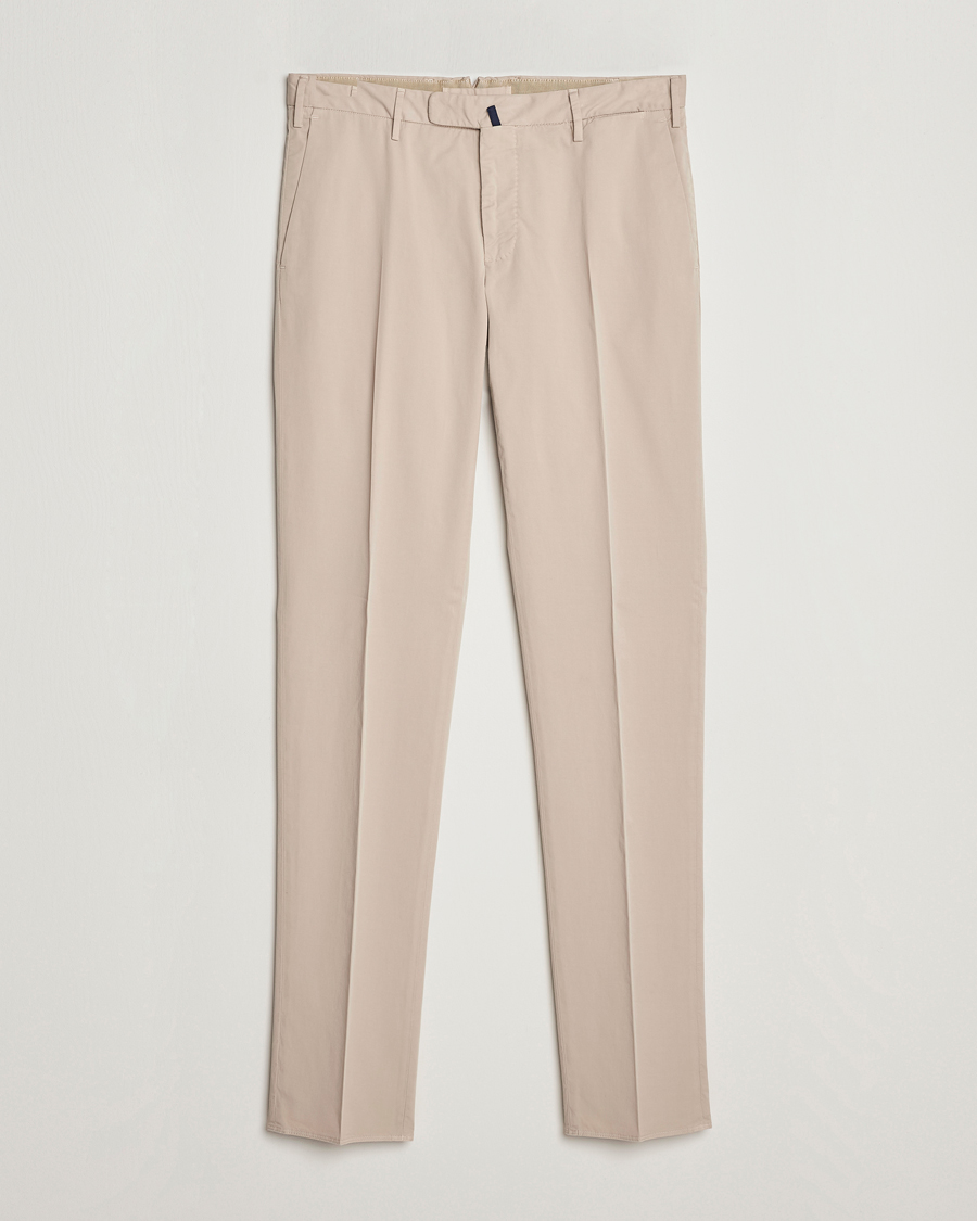 Herre | Bukser | Incotex | Slim Fit Comfort Chinos Light Grey