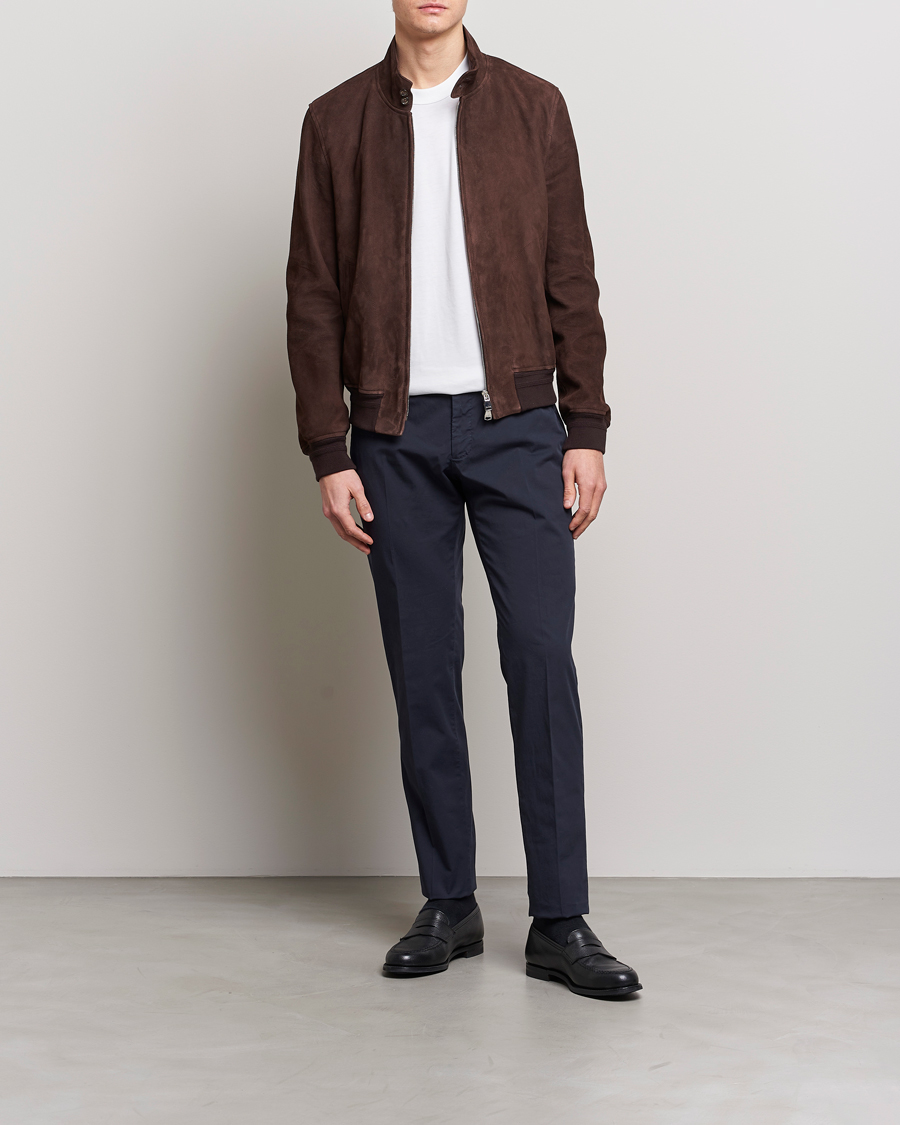 Herre | Bukser | Incotex | Slim Fit Comfort Chinos Navy