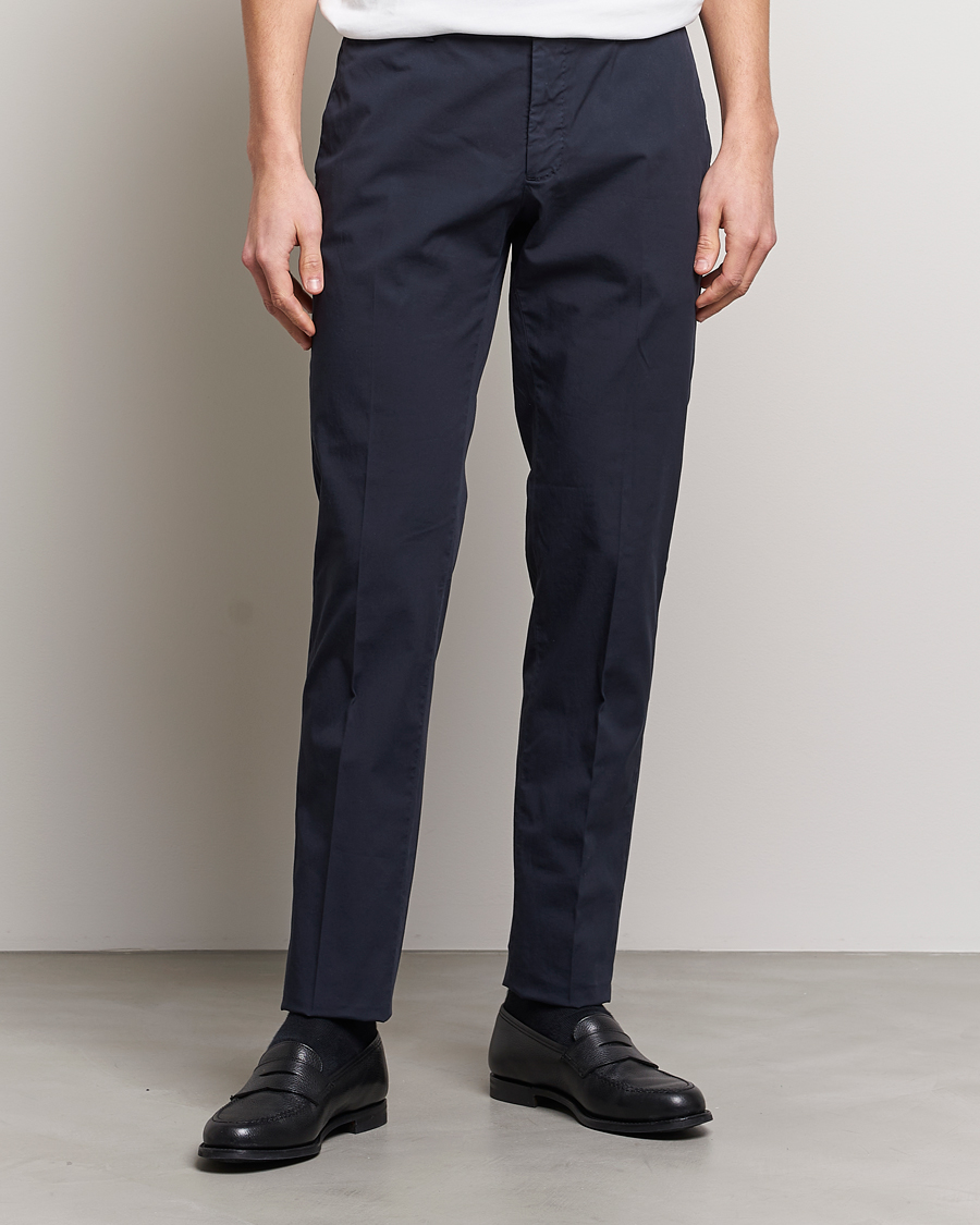 Herre | Bukser | Incotex | Slim Fit Comfort Chinos Navy