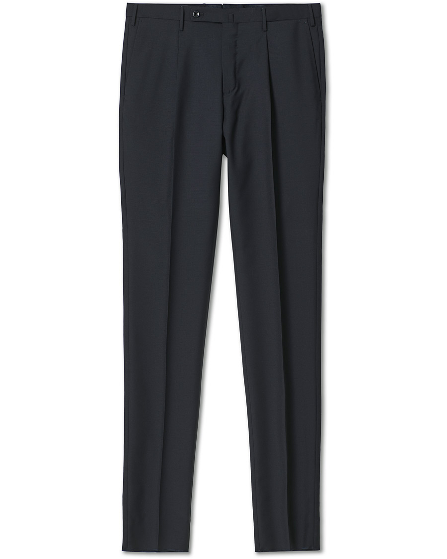 Herre | Bukser | Incotex | Slim Fit Tropical Wool Trousers Navy