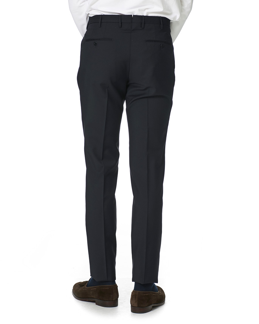 Herre | Bukser | Incotex | Slim Fit Tropical Wool Trousers Navy