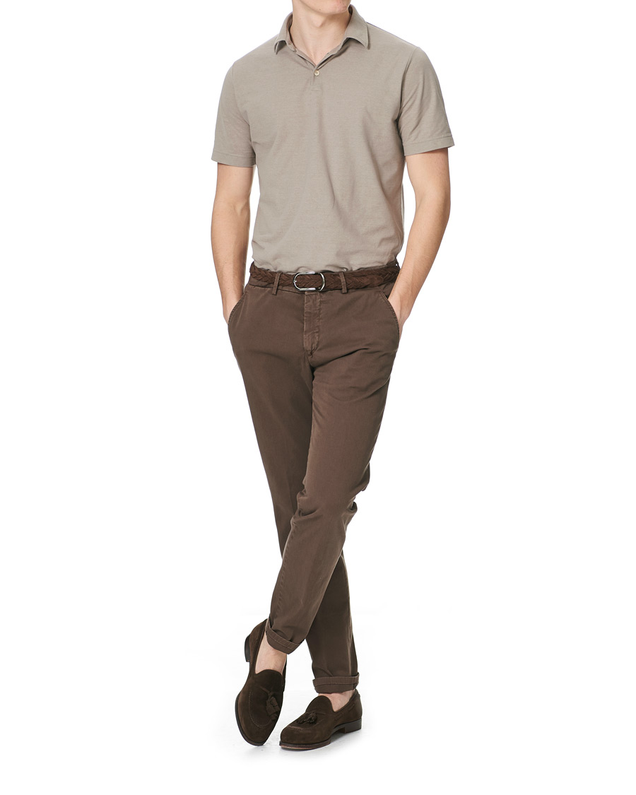 Herre | Pikéer | Zanone | Ice Cotton Short Sleeve Polo Beige
