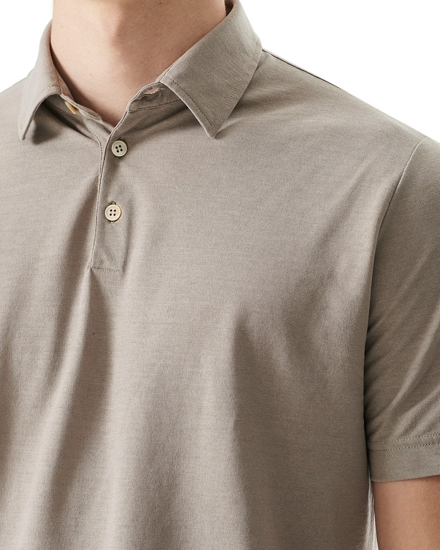 Herre | Pikéer | Zanone | Ice Cotton Short Sleeve Polo Beige