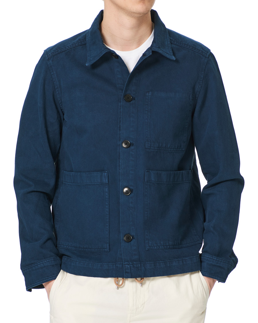Herre | Skjorter | J.Lindeberg | Lando Twill Work Overshirt Navy