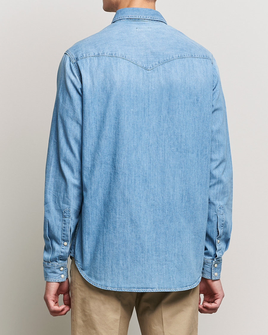 Herre | Skjorter | J.Lindeberg | Carson Western Denim Shirt Bleached Denim