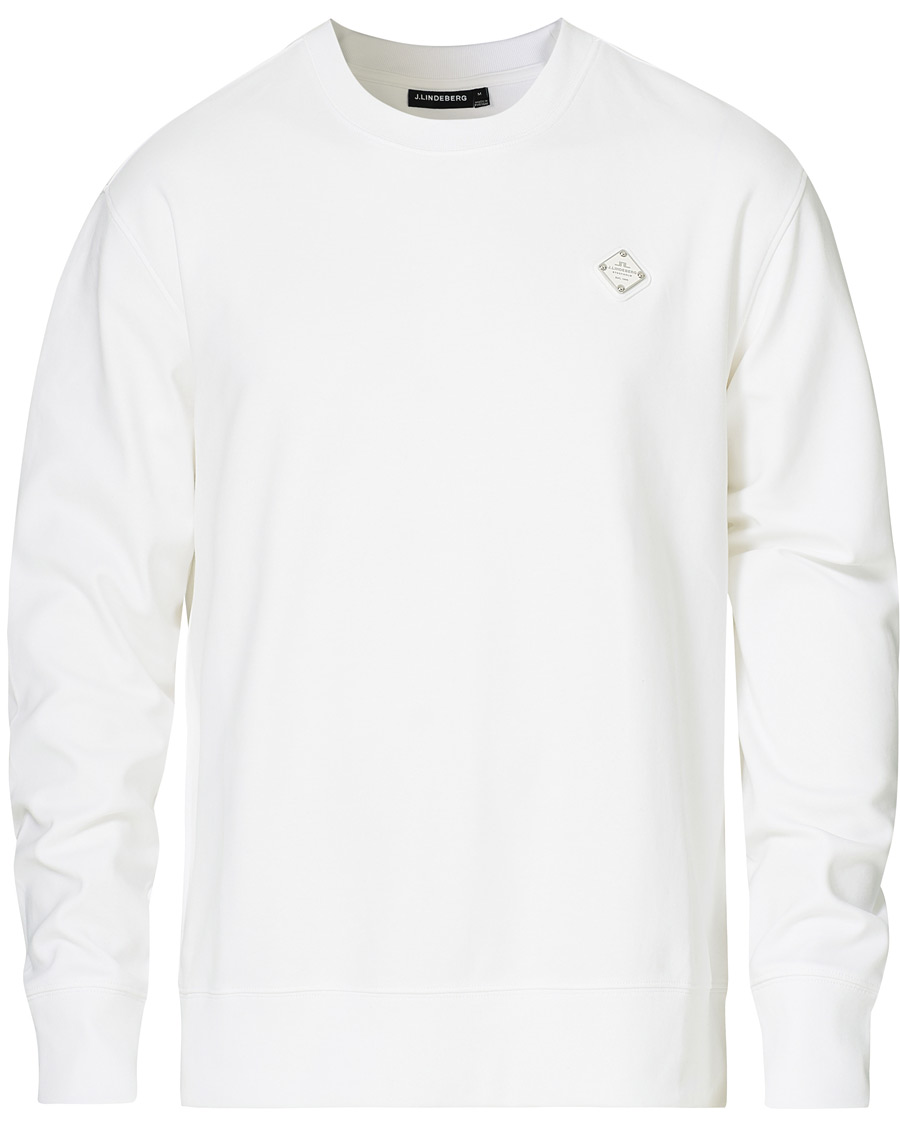 Herre | Gensere | J.Lindeberg | Ivar Interlock Logo Sweatshirt White