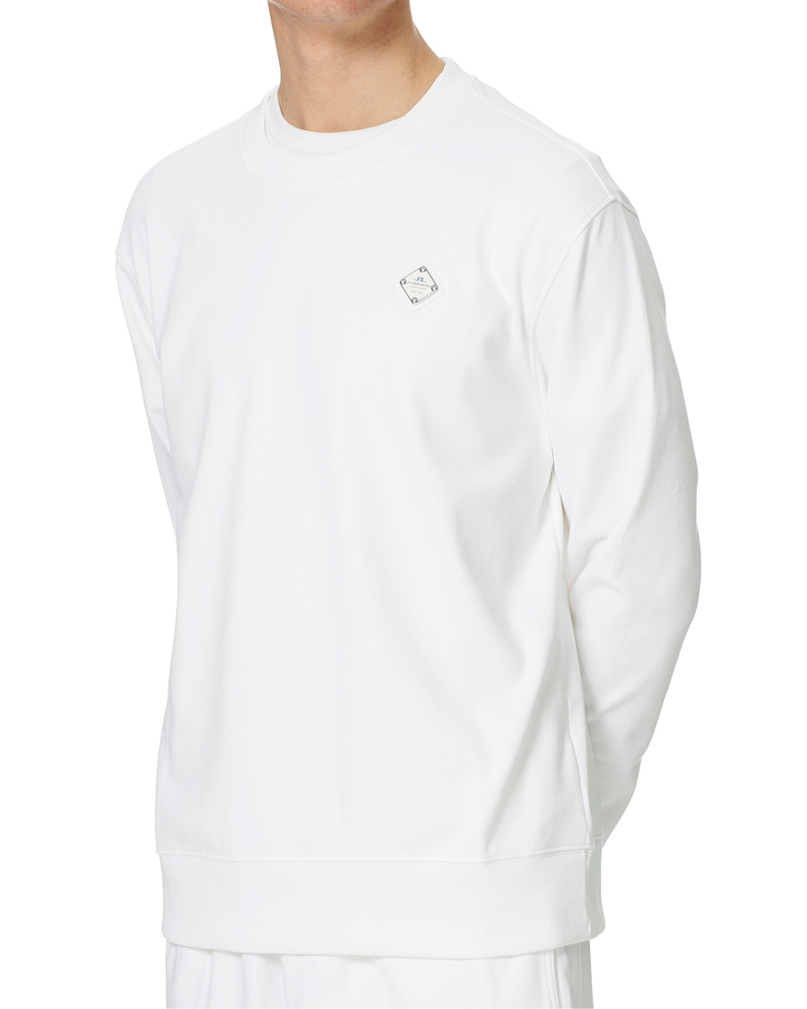 Herre | Gensere | J.Lindeberg | Ivar Interlock Logo Sweatshirt White