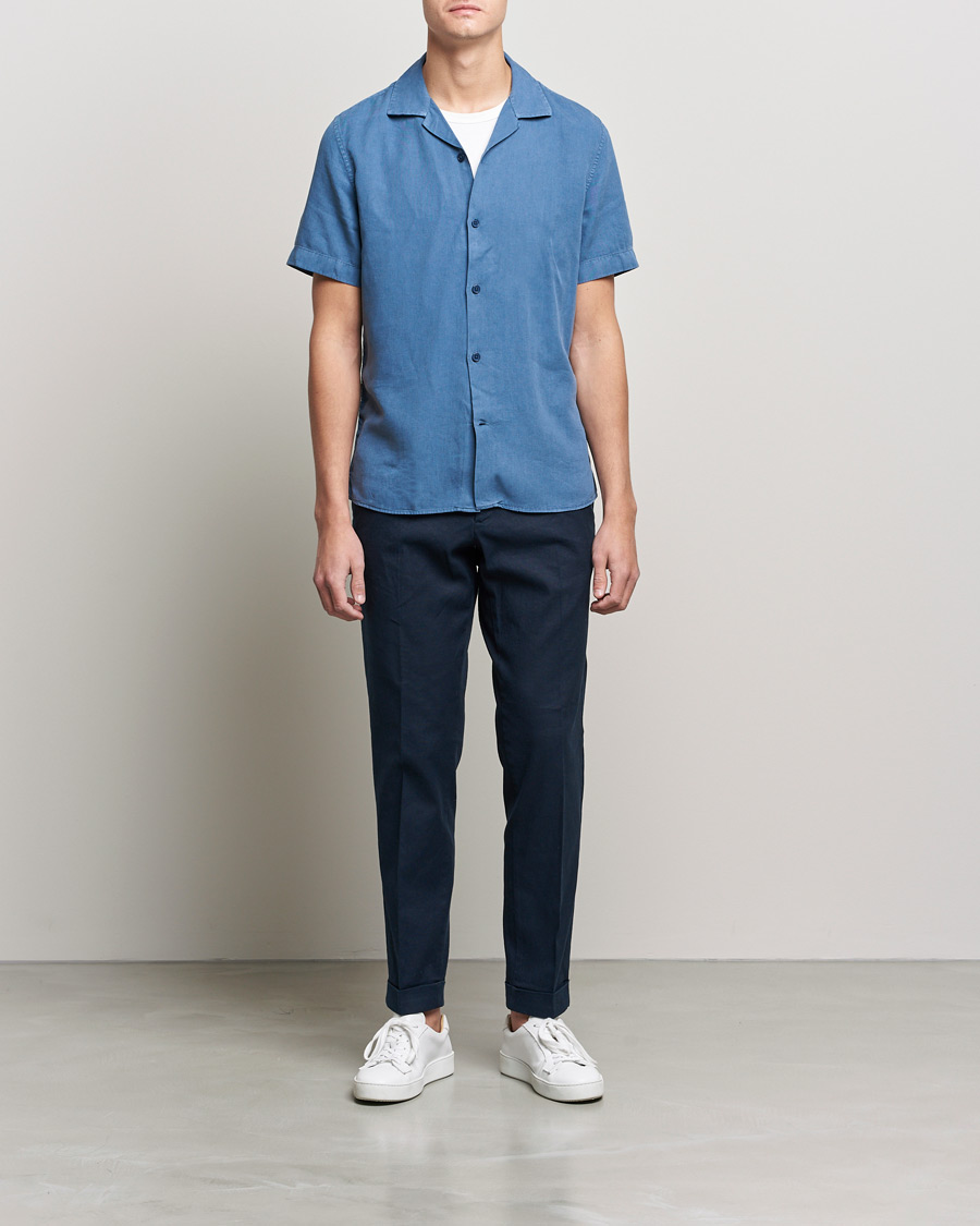 Herre | Bukser | J.Lindeberg | Grant Stretch Cotton/Linen Trousers Navy