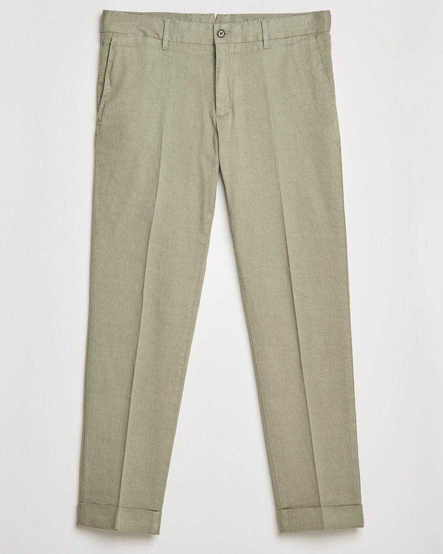 Herre | Bukser | J.Lindeberg | Grant Stretch Cotton/Linen Trousers Vetiver