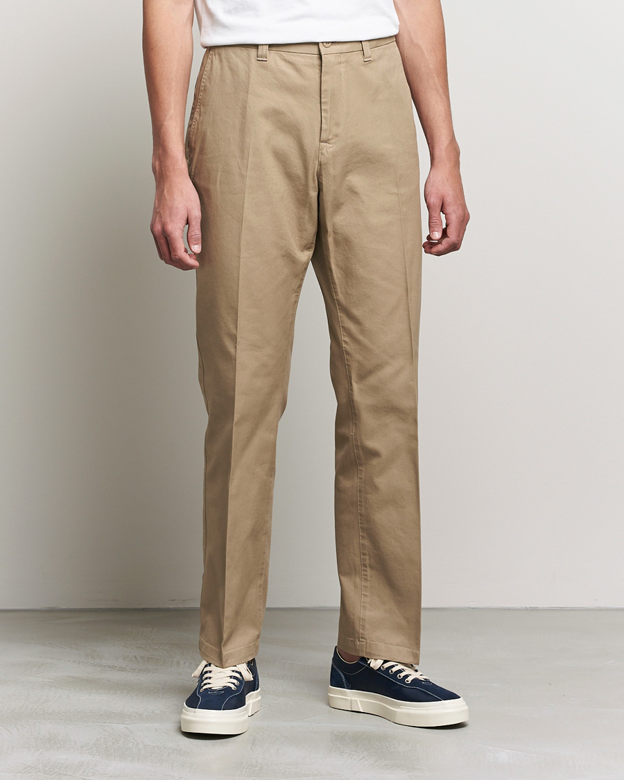 Herre | Bukser | J.Lindeberg | Dropper Twill Work Pants Batique Khaki