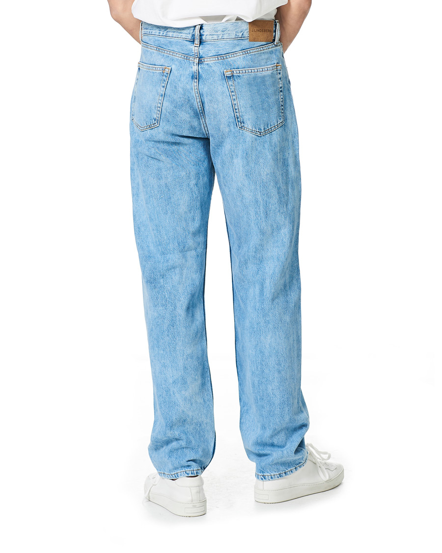 Herre | Jeans | J.Lindeberg | Johnny Light Washed Loose Jeans Light Blue