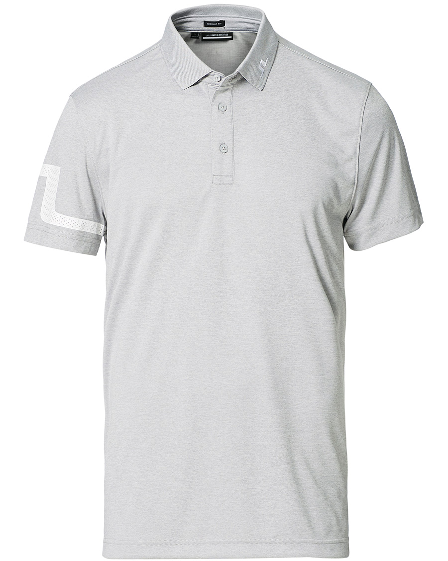 Herre | Pikéer | J.Lindeberg | Heath Regular Fit Golf Polo Micro Chip Melange