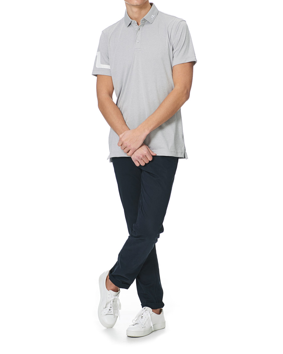 Herre | Pikéer | J.Lindeberg | Heath Regular Fit Golf Polo Micro Chip Melange